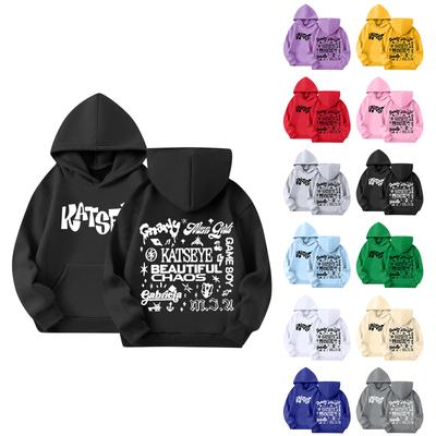 Kinder Kapuzenpullover mit Farbverlaufdruck Langarm Lockerer Damen-Sweatshirt Sweatshirt