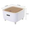 Mini Desktop Trash Can Push-Top Waste Bin 2L Square Student Dormitory Bedside Desk Storage Bucket