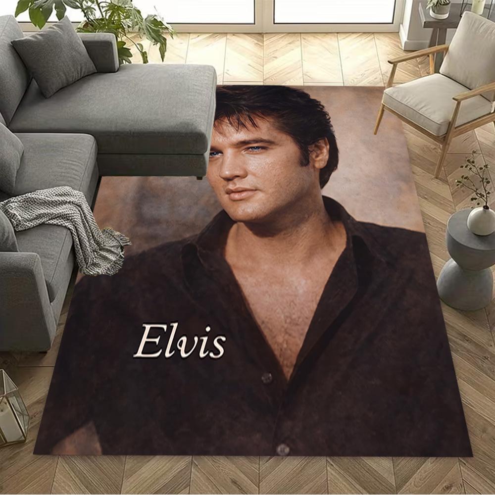 Elvis Presley: Music Legend Floor Mat Perfect for Dormitory Game Room Living Rooms Playrooms Antislip Carpet Decorate Offices Wedding Party Gift