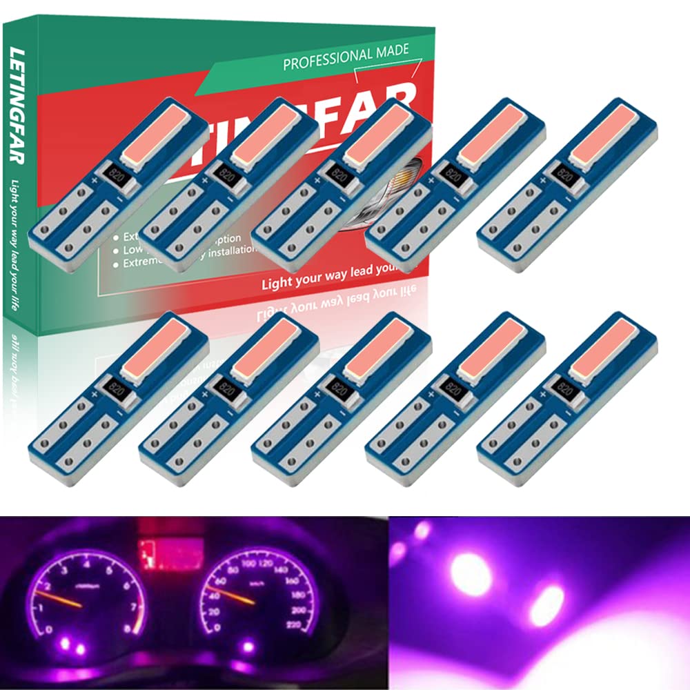 

Светодиодная лампа T5 для приборной панели, Лампа T5, Светодиод T5, 74, 73, 2723, 2721, Светодиод W3W фиолетовый