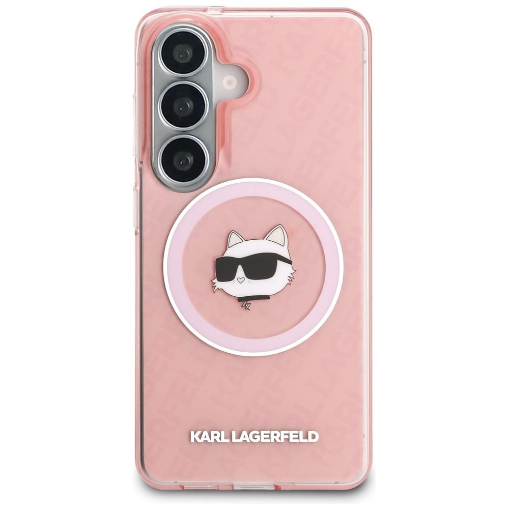 Karl Lagerfeld IML Repeated Choupette MagSafe Case for Samsung Galaxy S26 Pink