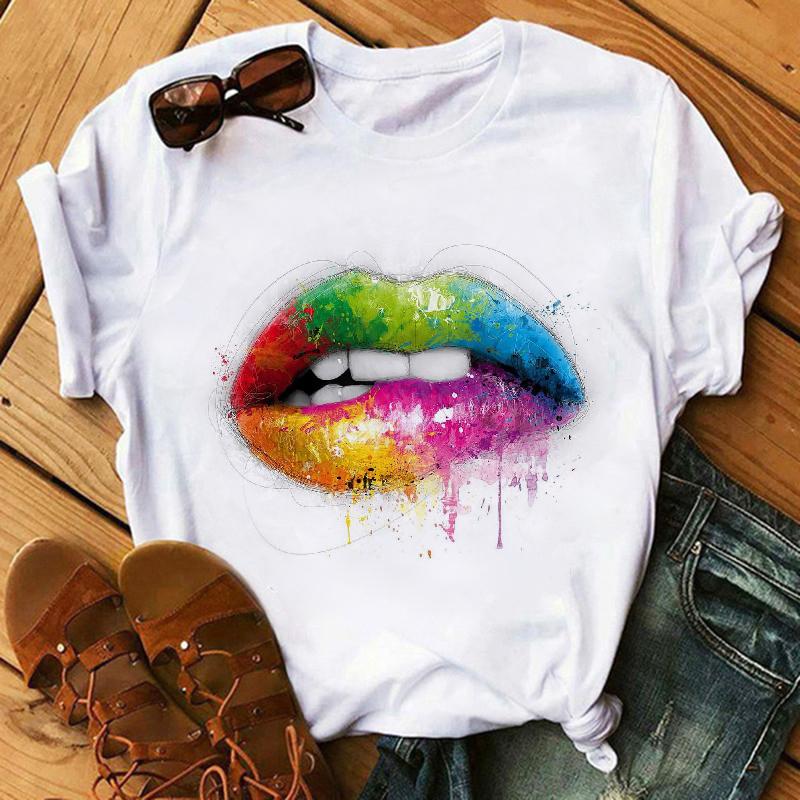 Watercolor Elephant Animal Print T-Shirt Female Harajuku Graphic T-Shirt Dog Lovers Funny T-Shirt Female T-Shirt