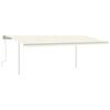 VidaXL Manual Retractable Awning with Posts 6x3 M Cream