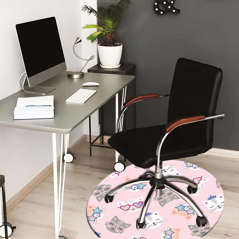 

1pc Cute Cats Pattern Round carpet, Perfect for Decorating Chairs, Living Rooms, Or Bedrooms, for Living Room.132 80cm by 80cm