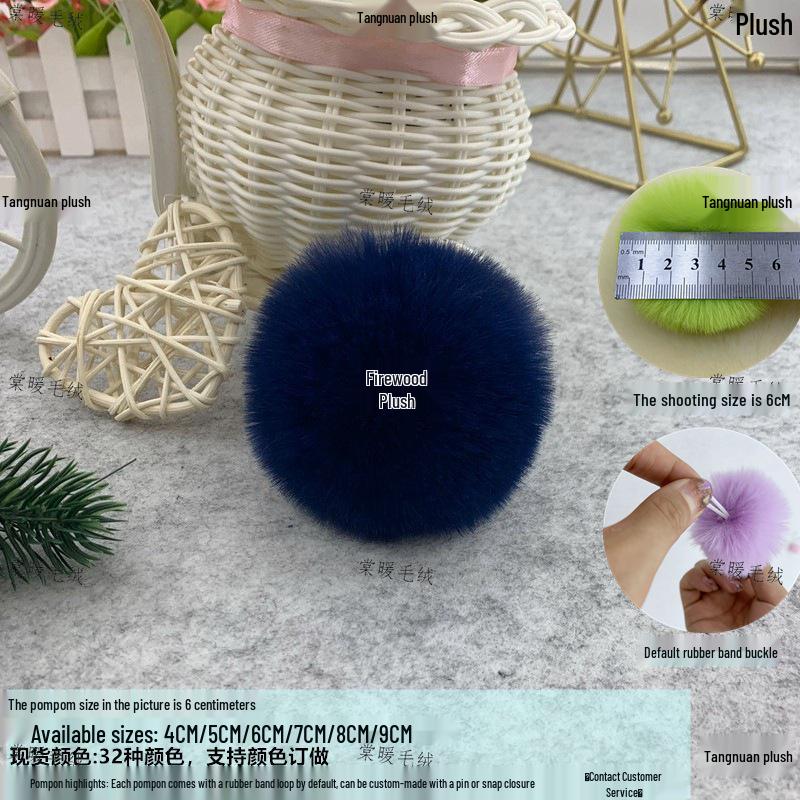 Multi-Color Faux Rabbit Fur Pom Pom for Bags, Clothing, Shoes, and Hats