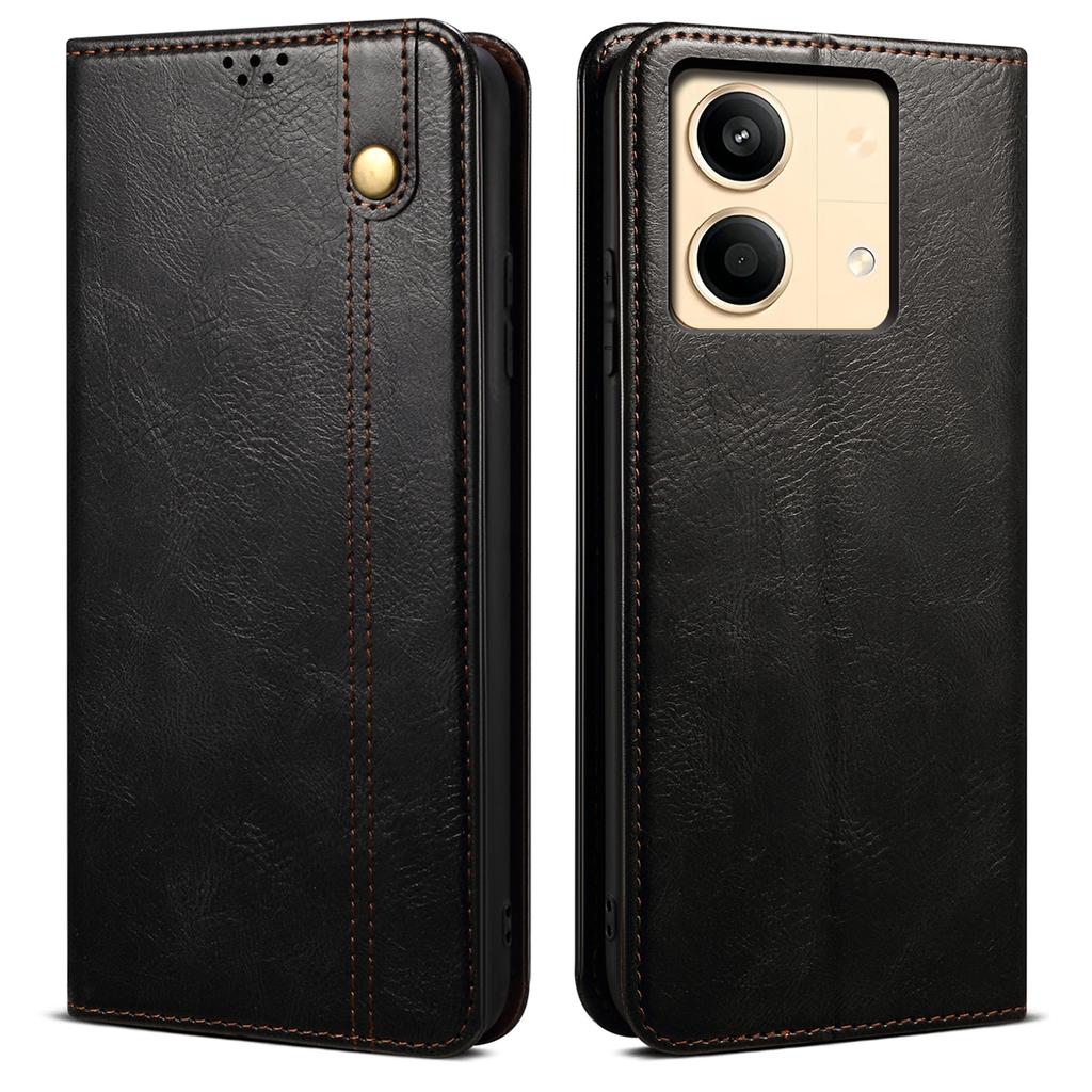 For Xiaomi Redmi Note 13R Pro 5G PU Leather Wallet Phone Case Magnetic Protect Cover