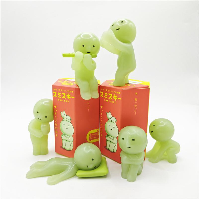 Smiski Luminous Fitness Figures Toy Model For Kids Playroom And Collectors Gift