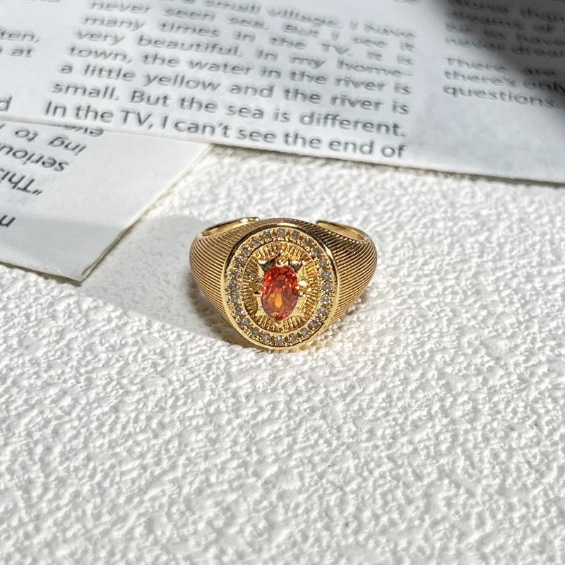 2026 Court Style Retro Heavy Industry Geometric Irregular Brushed Open Ring Women Ins Light Luxury Fashion Exquisite Index Finger Ring