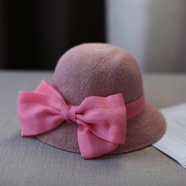 Straw Hat Big Bow-knot Women Summer Hat Solid Color Curled Edge Sun Cap Foldable Vacation Fisherman Hats