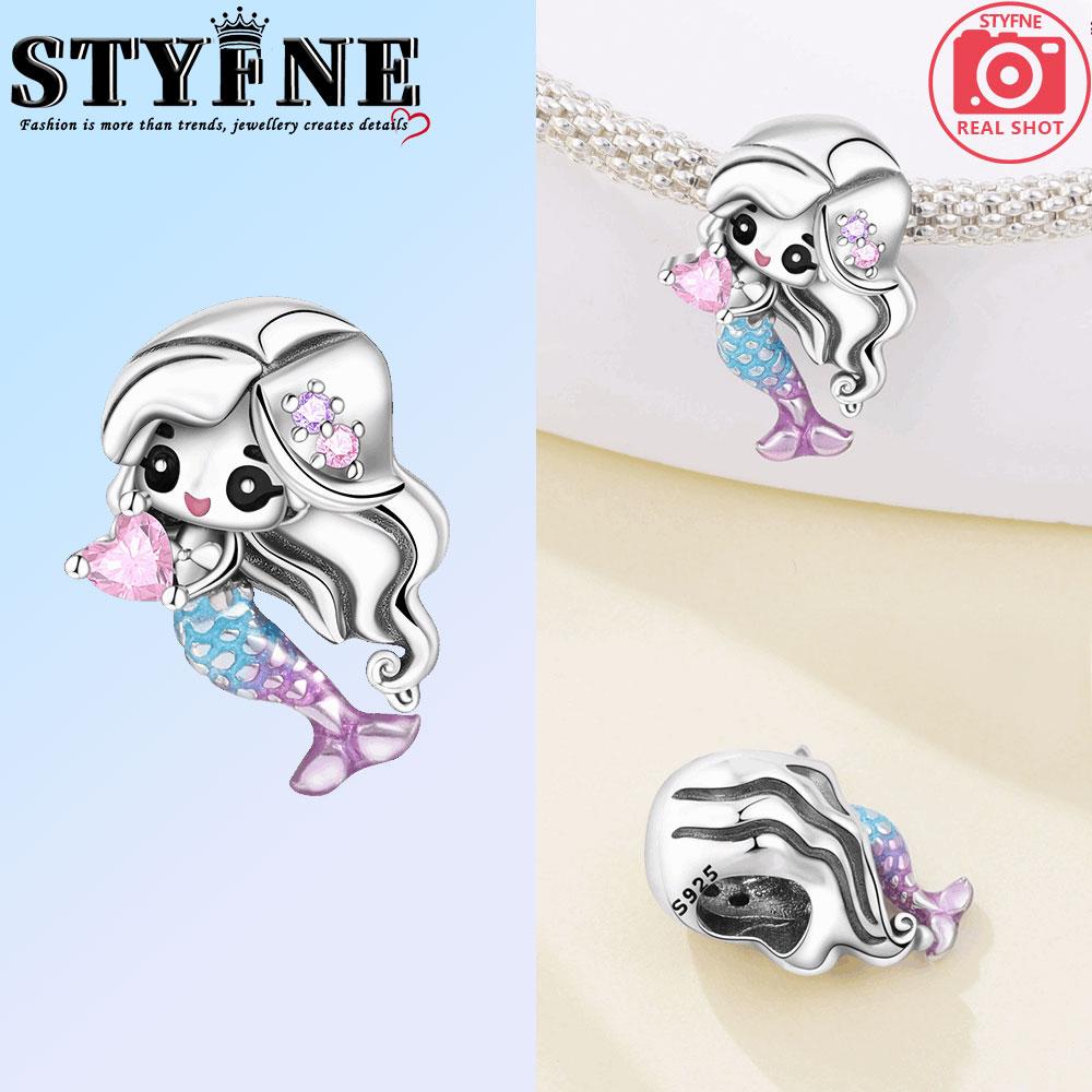 Copper Ocean Koi Turtle Conch Shell Starfish Mermaid Charms Beads Pendant For Original Bracelet Woman Girl Jewelry