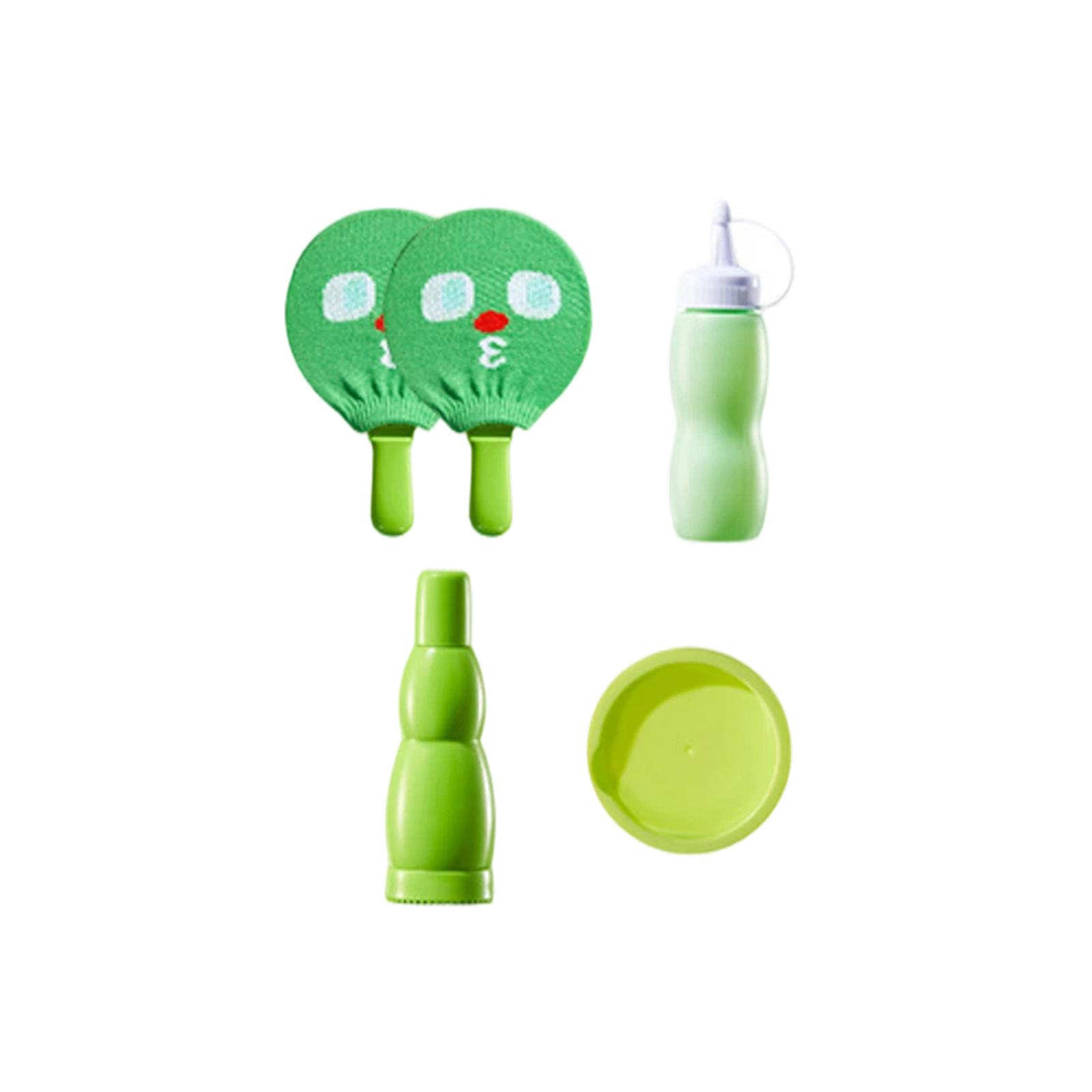 Children Table Tennis Set with Two Rackets Ball Water Bottle and Storage Case for Indoor and Outdoor Play One Size зелёный