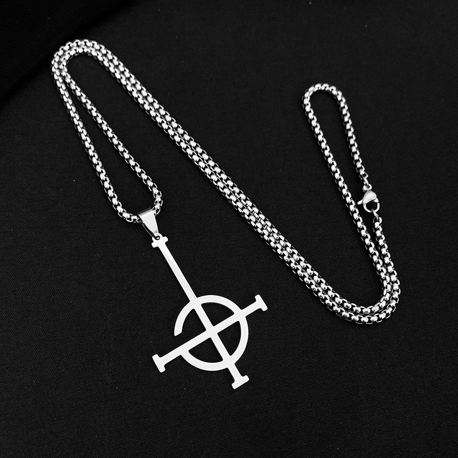 European and American Fashion Punk Style Ghost Ghost Rock Band Same Pendant Necklace for Men
