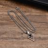 Vnox New Fashion Triangle Pendant Necklace for Men Boys, Minimalist Stainless Steel Hollow Geometric Collar Male Jewelry Gift
