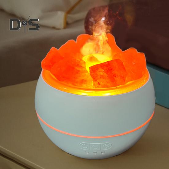 Ultrasonic Cold Mist Air Humidifier with 7 Colors Salt Lamp Fragrance Diffuser Timer Function Air Humidifier Aromatherapy Essential Oil Diffuser