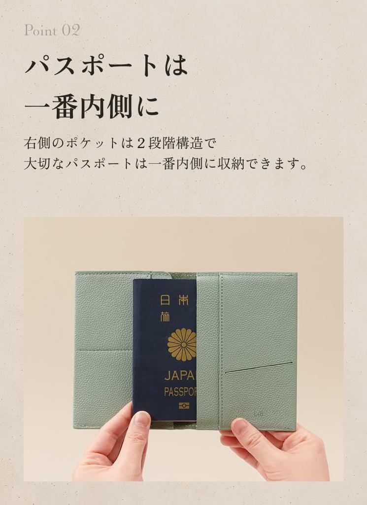 Original Genuine Cowhide Leather Passport Fits Airline Tickets [LIB] Water-Repellent Case, Unisex, Multifunctional, (Hole Black)