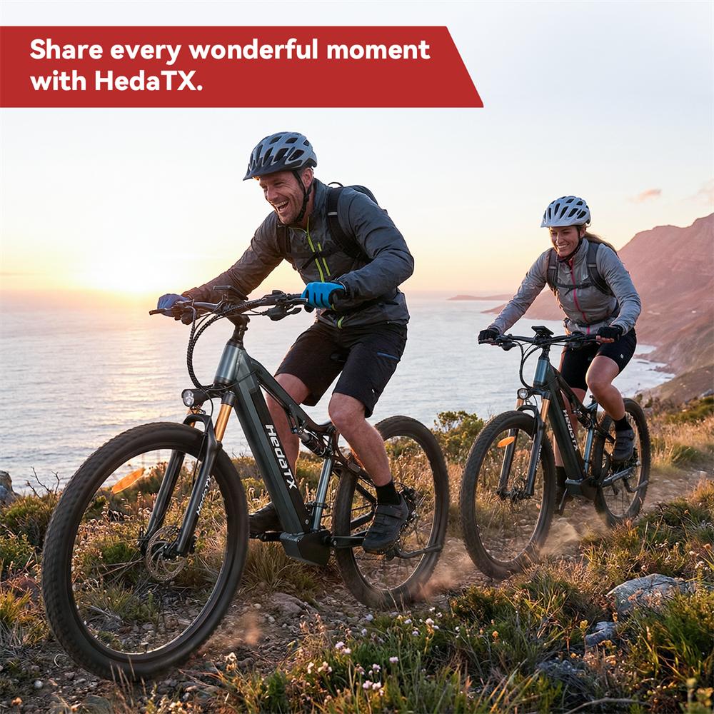 Hedatx TX19 Adult Electric Bike 1000W Motor All-Terrain Electric Bicycle 48V19.2AH Battery Men's E-Mountain E-Bike 29 Inch Tire Ebike