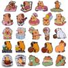 Cartoon-Capybara-Serie Emaille-Anstecker Capy im Urlaub Capy trinkt Boba-Tee Niedliches Tier-Brosche Revers-Abzeichen Schmuck Geschenk für Kinder