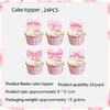 Roze Strik Verjaardag Feest Decoraties Set: Banner & Slingers