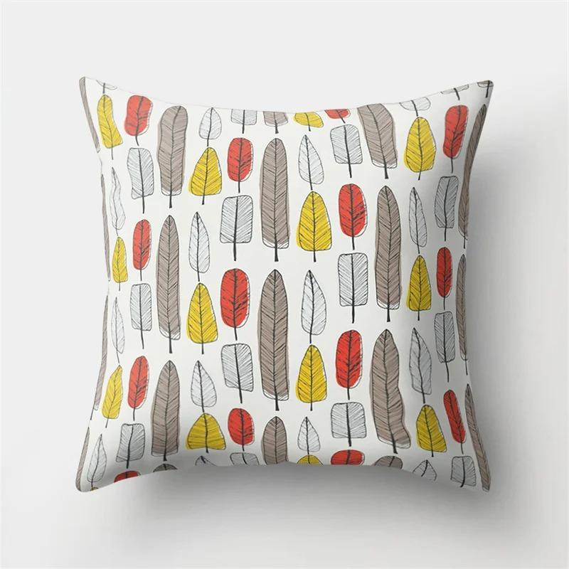 Office Living Room Home Pillowcase Green Leaf Coconut Tree Pattern Pillowcase Car Ornaments