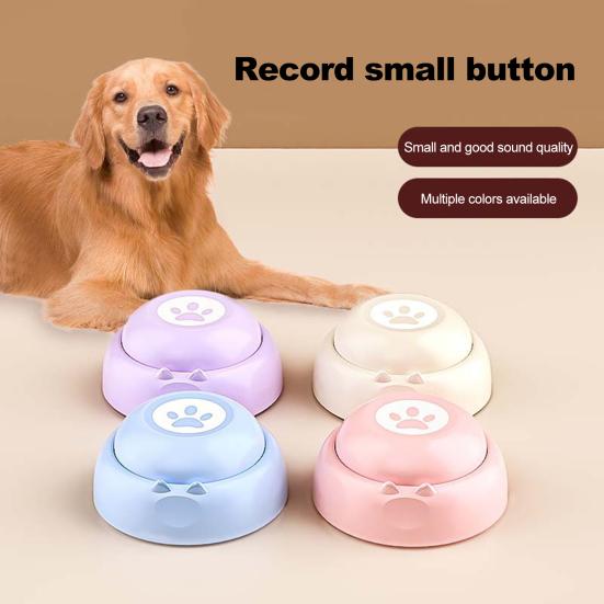 İletişim için Pet Düğmesi Köpek Kedi Eğitimi için Ses Kayıt Düğmesi İnteraktif Buzzer Konuşan Düğme Köpek Clicker Eğitici Oyuncak
