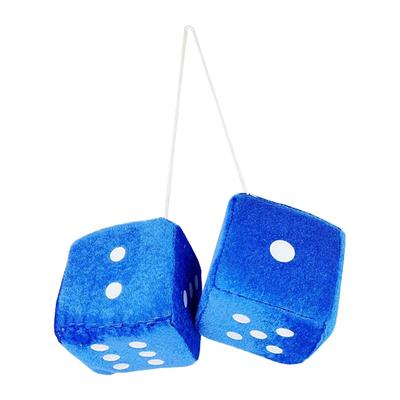 Car Dice Plush Hanging Decoration, Fuzzy Dice, Car Mirror Decoration, Car Decoration, Dice, Car