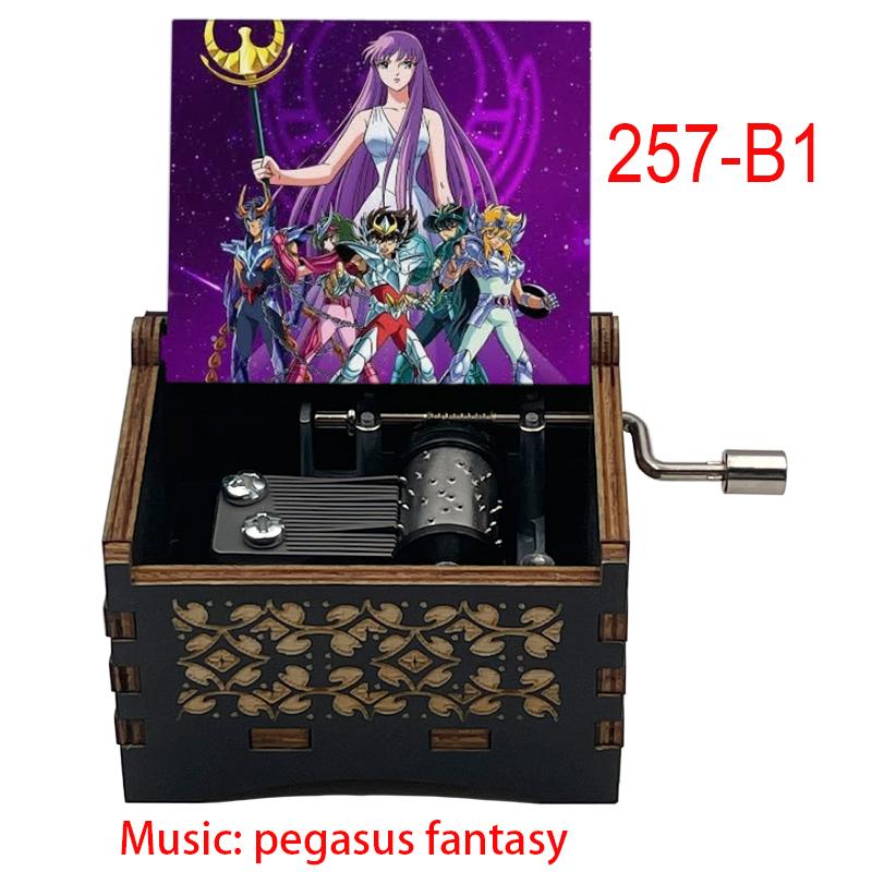 Droppshipping Vintage Wooden Anime Saint Seiya Wind Up  Pegasus Fantasy Music Box Special Fans Souvenir Best Friends Gift