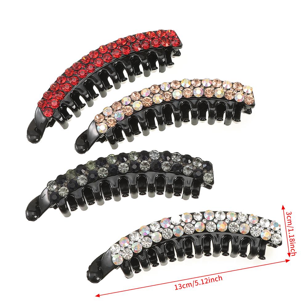 Rhinestone Twist Clamp Hair Clips Barrettes Hairpin Pea Clip Hairclip Lovely Hair Accessories