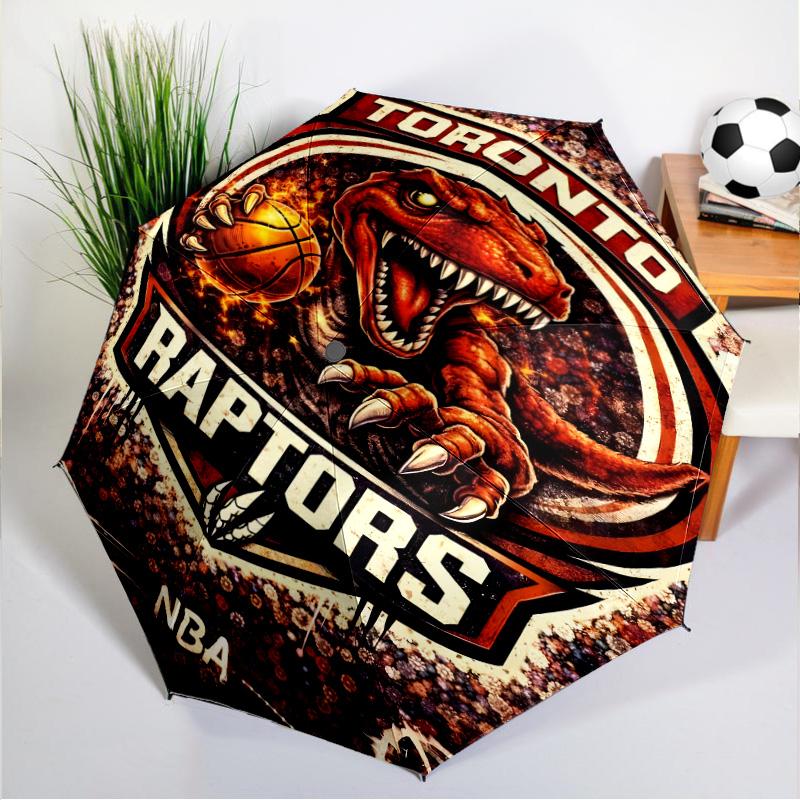 Raptors basketball Logo Umbrella 8-Frame for Travel, Camping, Casual Lightweight Portable Umbrella, Essential for Every Family Holidays Gift