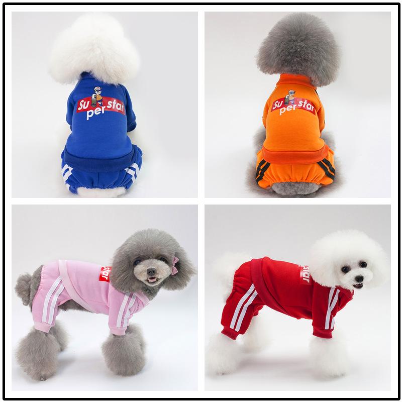Haustierkleidung: Vierbeiniges Fleece-Sweatshirt für Hunde – Herbst/Winter Skateboard-Stil