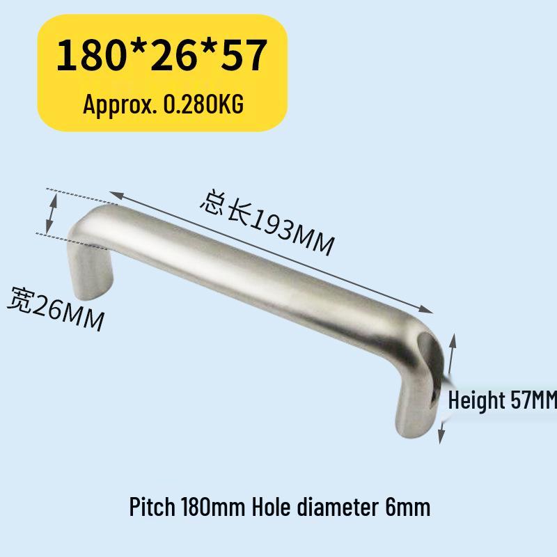 304 Stainless Steel Heavy-Duty Bow-Shaped Surface-Mounted Door Handle