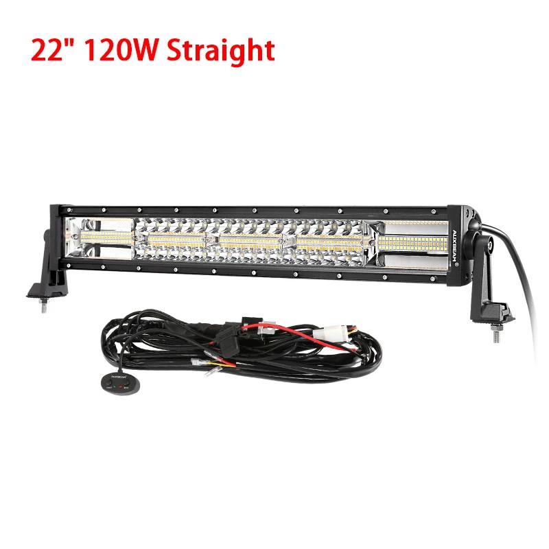 Auxbeam 22/30/42inch 6 Modes Combo Beam LED Work Light Bar with Memory Function for Truck Pickup Offroad