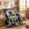 Blackburn Rovers Football Print Flannel Blanket Soft Warm Sofa Bed Throw Blanket For Home Office Bedroom