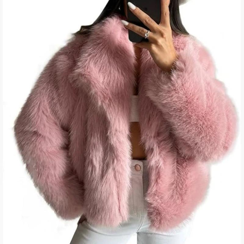 Faux Fur Coat Short Fashion Fox Fur Fluffy Plush Women's Clothing