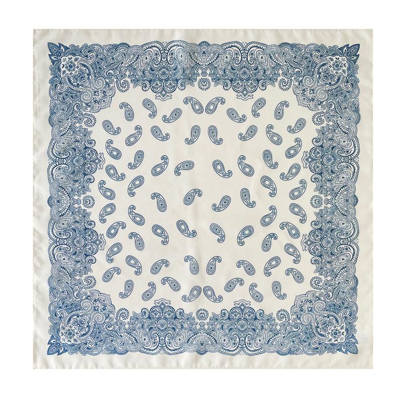 Early summer retro flower women's cotton silk scarf cashew flower light luxury high sense versatile new silk scarf