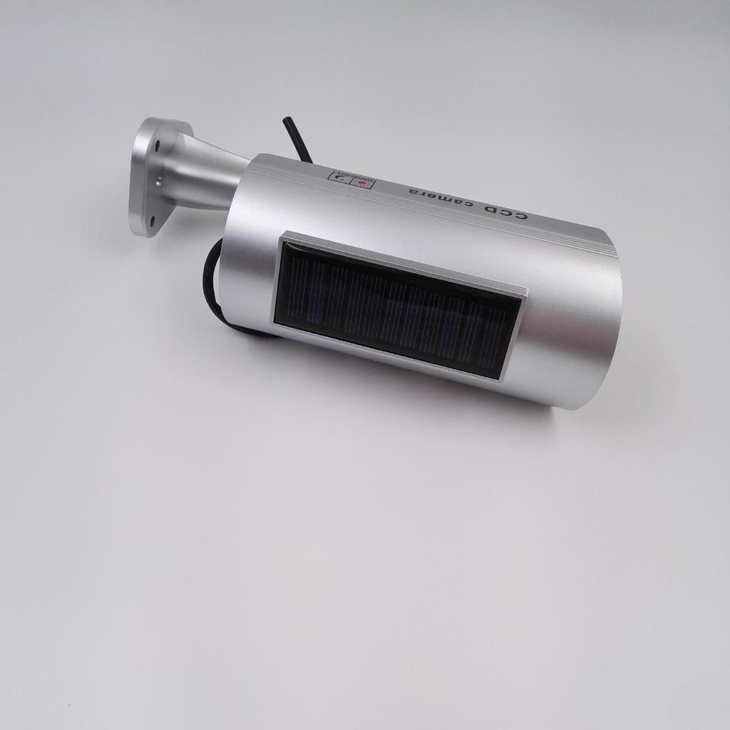 Solar-Powered Simulated Surveillance Camera with Light