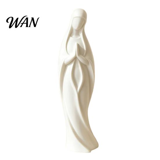 Decorative Mary Statue Virgin 3D Printed Catholic Religious Saint Fine Detail Figurine Blessed Mother Sculpture for Home Decor теплый белый