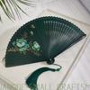 All-Bamboo Folding Fan, New Chinese Style, Mini Fan, Traditional Style, Small Folding Fan for Cheongsam, Retro Portable Folding Fan for Women