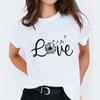 Graphic T Shirt for Women Elephant Love Cartoon Fashion Printing Print Lady Tshirts Top Womens Ladies Travel Tee TShirt
