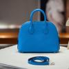 25 New Semi-handmade Wax Wire Steel Hardware First Layer Evercolor Leather Mini Shell Bag, Bowling Handbag