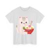 Kawaii Cat T Shirt, Cat Eating Ramen Japanese Food Lovers Anime Cute Shirt