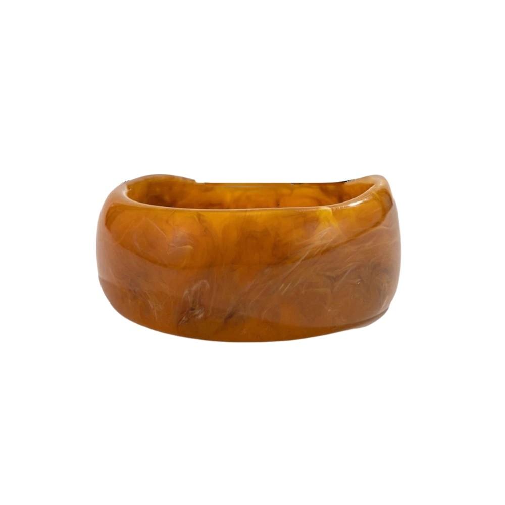 Chunky Irregular Wide Bracelet Vintage Geometric Hand Ring Creative Retro Resin Bangle Party