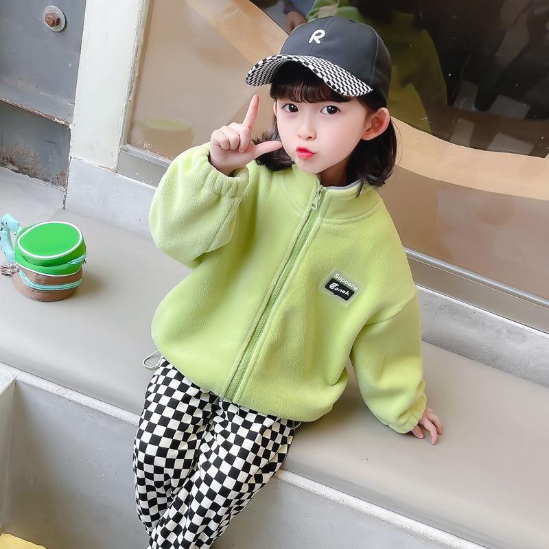 Balababy Autumn Winter Fleece Children's Jacket Stylish Fashionable Fleece Casual Jacket for Kids