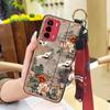 Elderly lady Durable Phone Case For ZTE Blade V40 Vita/A72 Wrist Strap Wristband For Mom Silicone Fashion Dirt-resistant