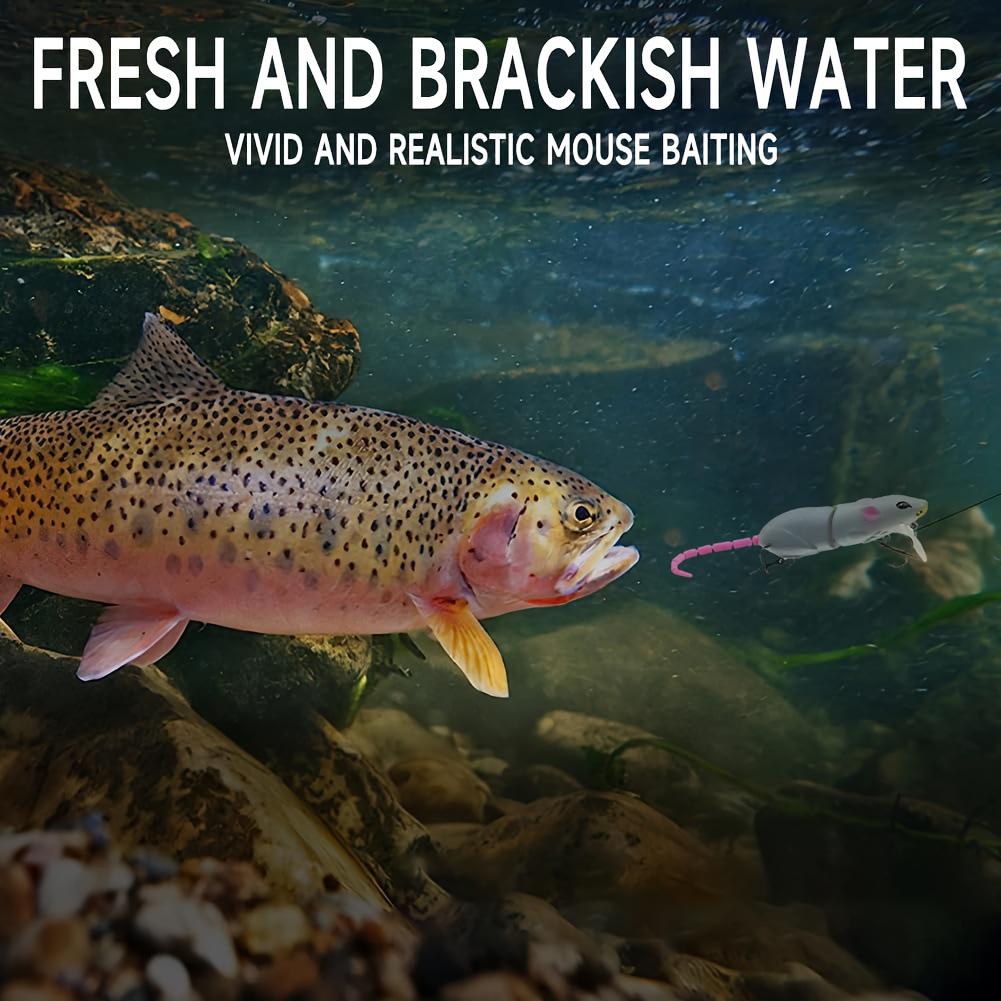 Lure: Five-Piece Boxed Bionic Mouse Jointed Pencil Minnow, 8cm/15.5g, Asp Mimic Fake Bait