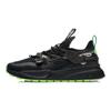Li Ning Jizhu Non-Slip Durable Low-Top Running Shoes Men Sneaker Black Green AGLR189-2