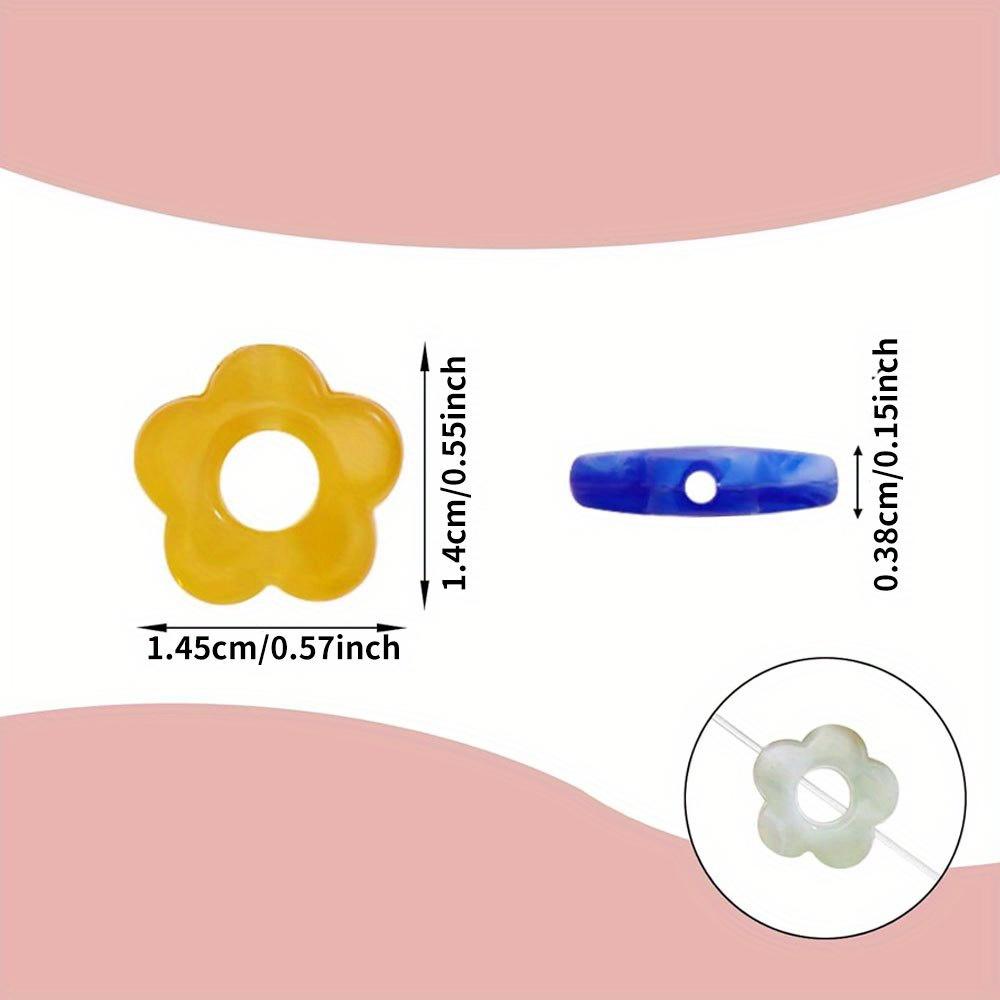 20/40/60 szt. Akrylowe Koraliki Kwiaty Puste Koraliki Kwiatowe Koraliki Dystansowe Hurtowo DIY Rzemiosło Kolorowy Naszyjnik Kolczyki Bransoletka Tworzenie Biżuterii