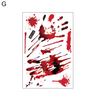 Window Sticker Removable Horror Traceless Reusable Scary Scene Layout PVC Ghost Shadow Blood Handprint Halloween Electrostatic Window Cling Showcase