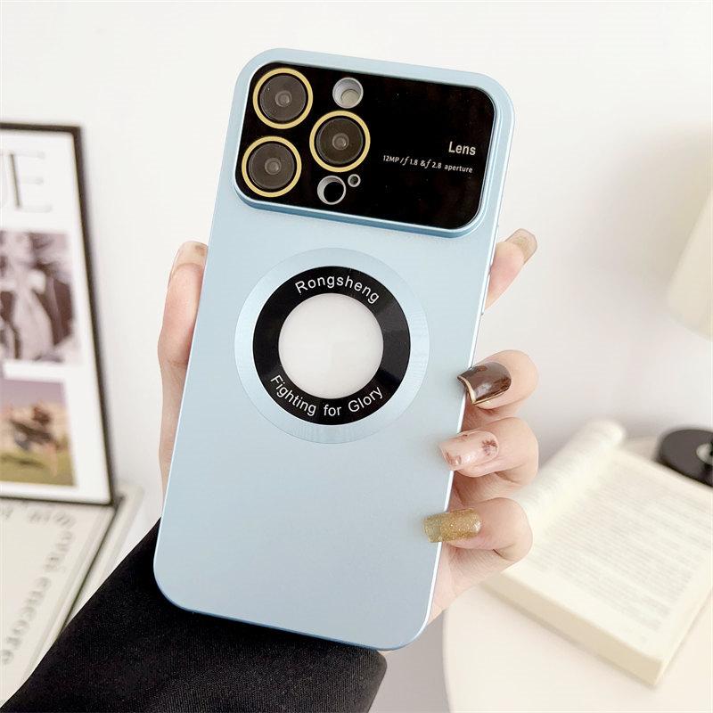 Luksusowa malowana sprayem duża folia okienna etykieta przecieku magnetyczne etui na telefon z przyssawką odpowiednie dla iPhone 14 13 12 11 Pro Max osłona zabezpieczająca przed upadkiem