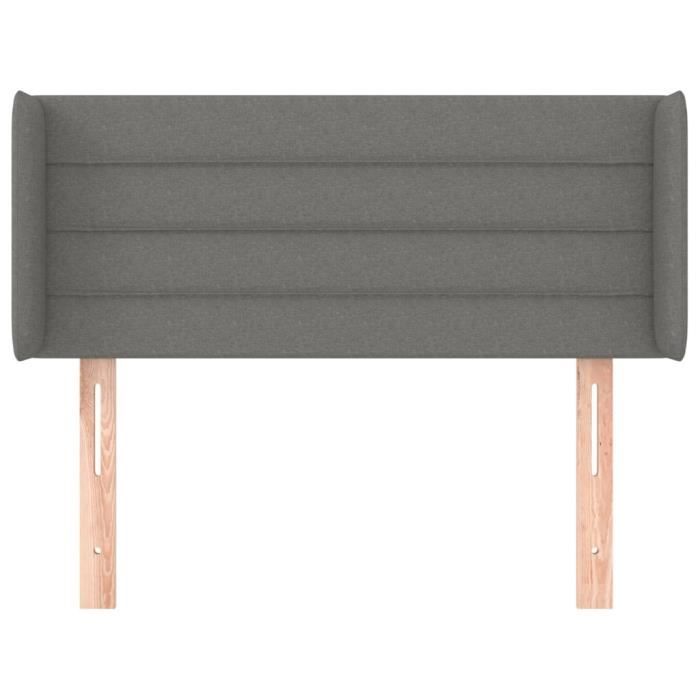 VidaXL Tête de lit avec oreilles Gris foncé 83x16x78-88 cm Tissu3118883