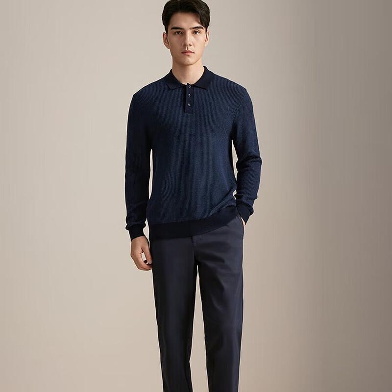 YOUNGOR Autumn/Winter Hemp Blend Mock Neck Wool Sweater YYHM615245FFA L 105cm